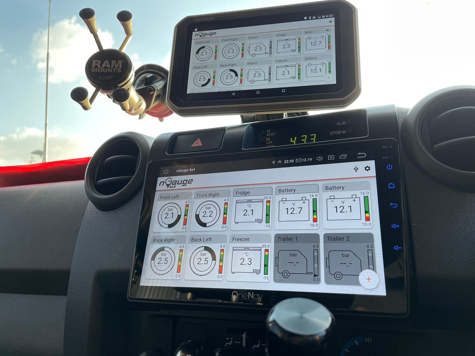 Cawe nGauge 4x4 Running on OneNav Radio